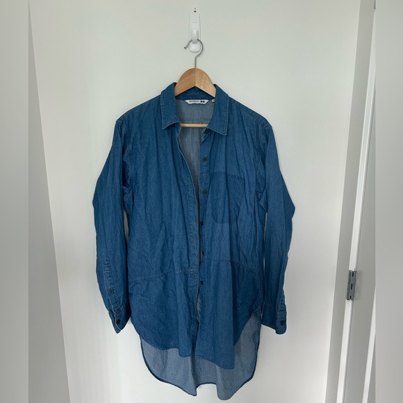 JW ANDERSON Tops - Uniqlo X JW Anderson long denim button down shirt